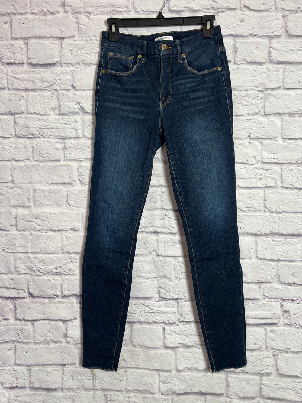 Good American Good Legs Skinny Jeans SIZE 4/27 Blue Stretch Denim